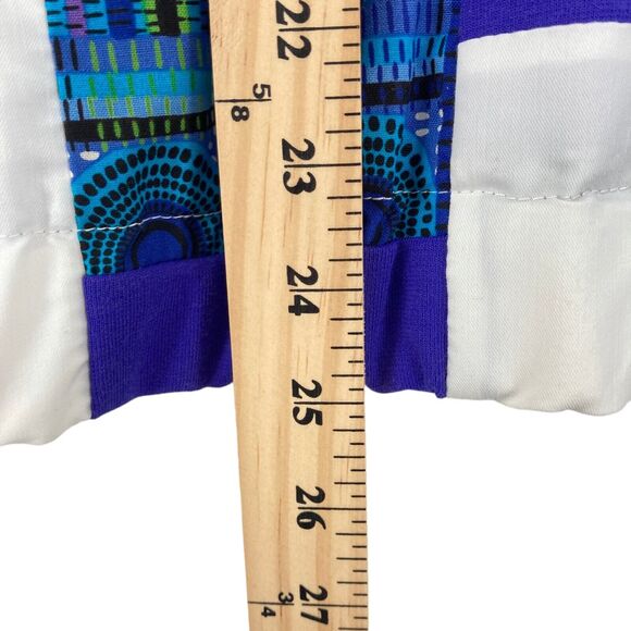 Vintage Marguerite Rubel Jacket Womens Small Blue White Patch Cotton GrandmaCore - Picture 16 of 16